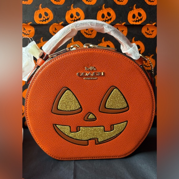 πππ COACH CANTEEN CROSSBODY BAG WITH HALLOWEEN PUMPKIN PRINT ππNWT π - Picture 9 of 16